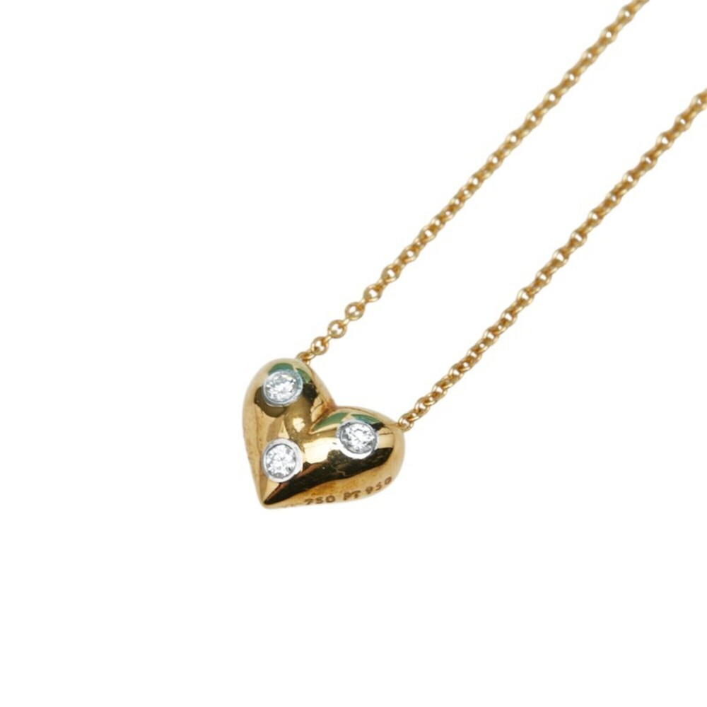 TIFFANY & CO. 18k Gold Diamond Heart Necklace